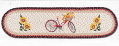 TR-602 Red Bicycle Oval Table Runner