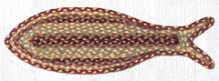 FC-357 Burgundy/Gray/Cream Fish Rug