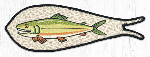 FCP-01 Trout Printed Fish Shaped Rug 9