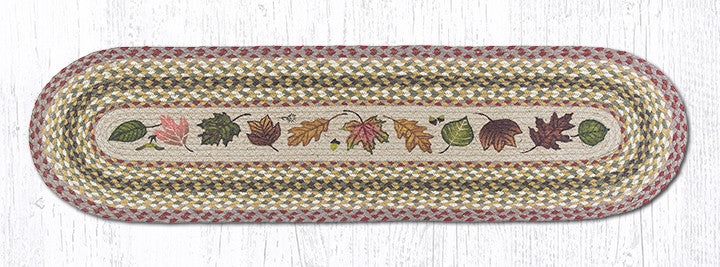 TR-024 Autumn Leaves Oval Table Runner