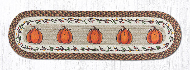 TR-222 Harvest Pumpkin Oval Table Runner