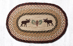 OP-019 Moose Pinecone Oval Rug