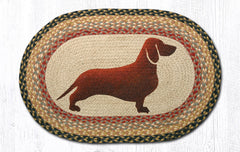 OP-057 Dachshund Oval Rug