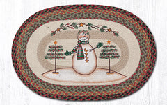 OP-081 Moon & Star Snowman Oval Rug