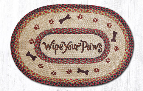 OP-081 Wipe Your Paws Oval Rug