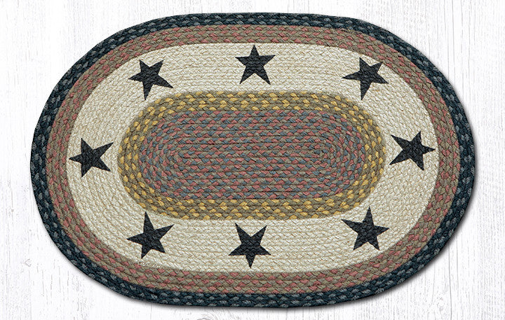 OP-099 Black Stars Oval Rug