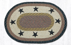 OP-099 Black Stars Oval Rug