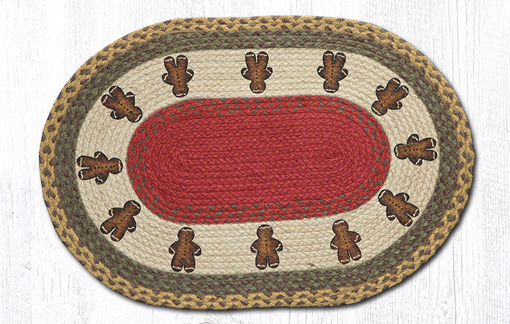 OP-111 Gingerbread Men Oval Rug