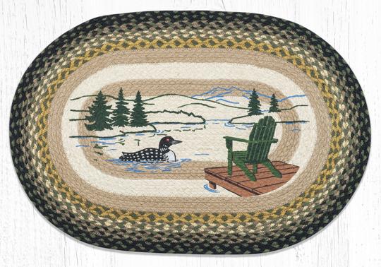 OP-116 Adirondack Loon Oval Rug