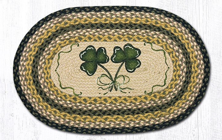 OP-116 Shamrock Oval Rug | The Braided Rug Place