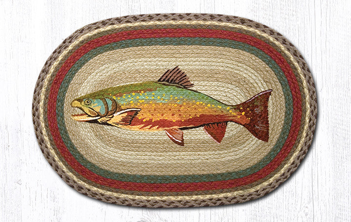 OP-244 20x30 Trout Oval Rug