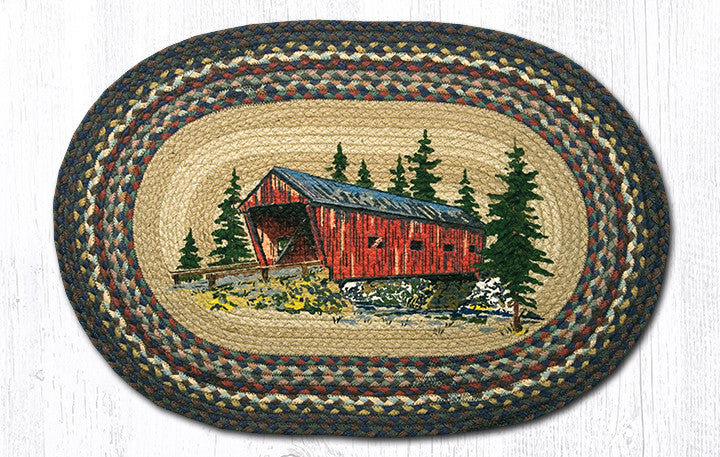 OP-304 Covered Bridge Oval Rug