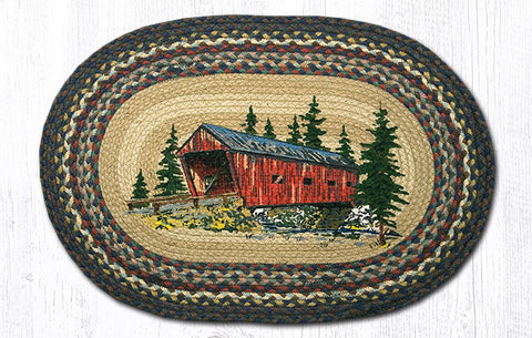 OP-304 Covered Bridge Oval Rug