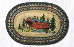 OP-304 Covered Bridge Oval Rug