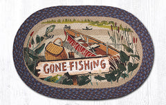 OP-355 Gone Fishing Oval Rug