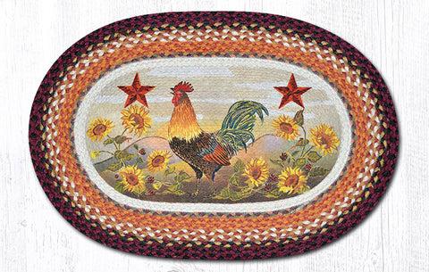 OP-391 Morning Rooster Oval Rug