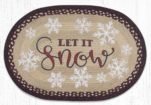 OP-395 Let It Snow Oval Rug