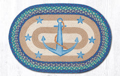 OP-433 Anchor Stars Oval Rug