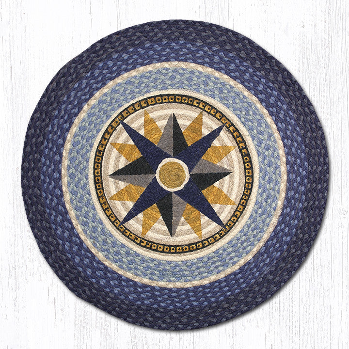 RP-350 Compass Round Rug | The Braided Rug Place