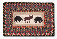 PP-043 Bear Moose Oblong Print Rug