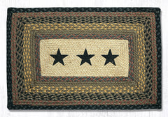 PP-099 Black Stars Oblong Print Rug