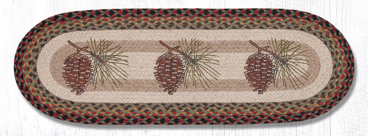 TR-081 Pinecone Oval Table Runner