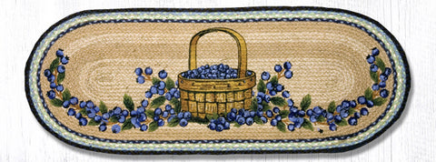 TR-312 Blueberry Basket Oval Table Runner