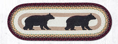 TR-395 Cabin Bear Oval Table Runner