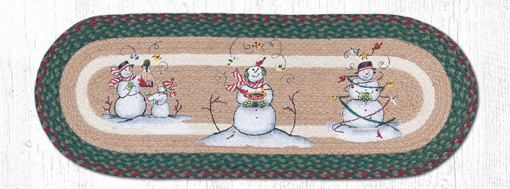 TR-508 Snowmen Oval Table Runner