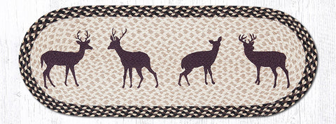 TR-518 Deer Silhouette Oval Table Runner