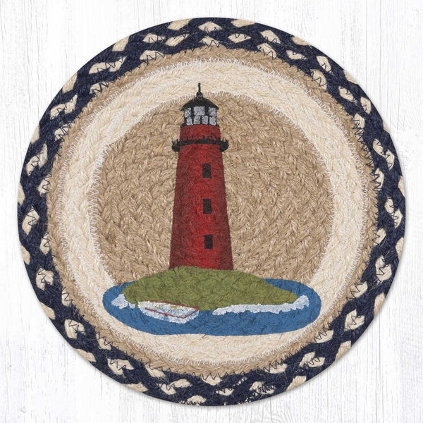 MSPR-830 Red Lighthouse Trivet | The Braided Rug Place