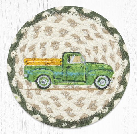 LC-338 Vintage Green Truck Trivet