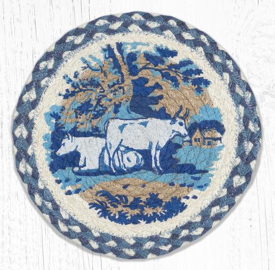 MSPR-608 Blue & White Cows Trivet