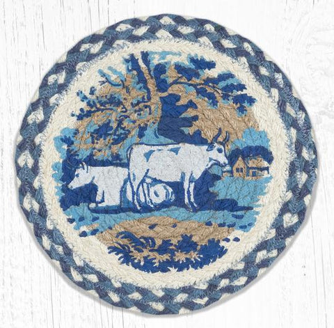 MSPR-608 Blue & White Cows Trivet