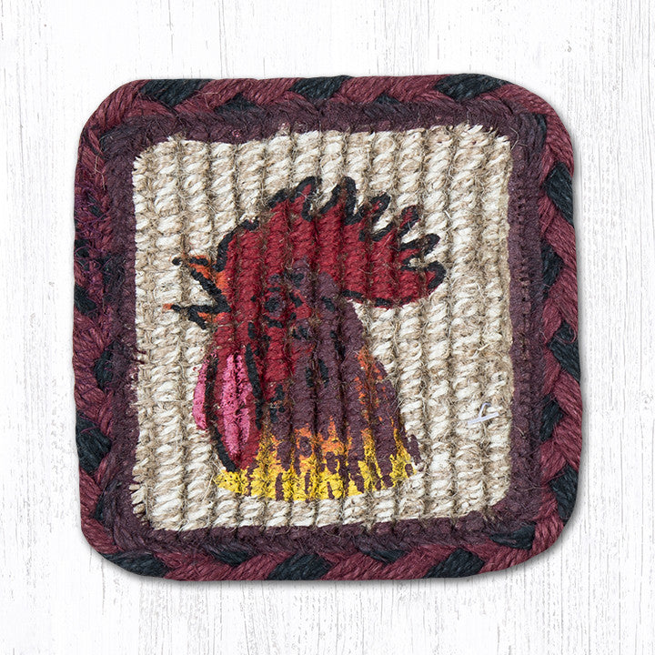 WW-391 Morning Rooster Wicker Weave Table Accents