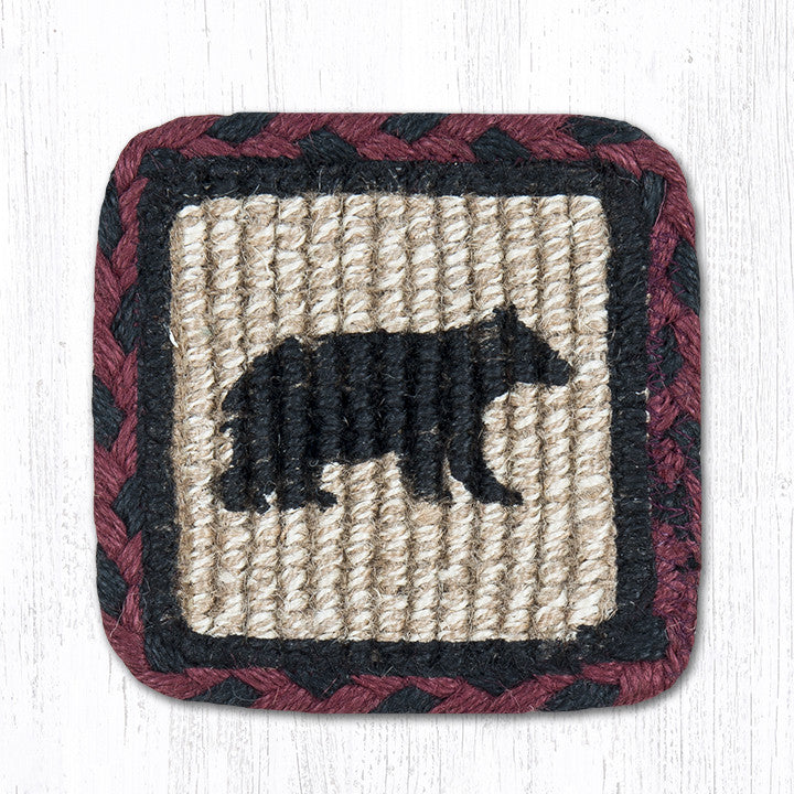 WW-395 Cabin Bear Wicker Weave Table Accents