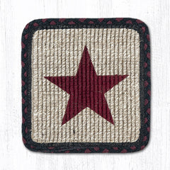 WW-344 Burgundy Star Wicker Weave Table Accents