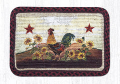 WW-391 Morning Rooster Wicker Weave Table Accents