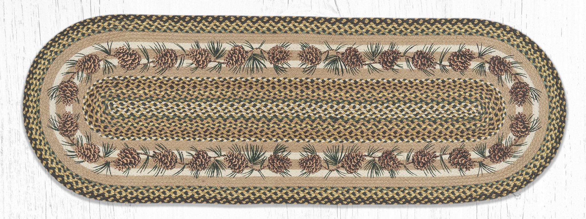 OP-051 Needles & Cones Oval Rug