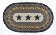 OP-099 Black Stars Oval Rug