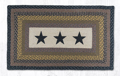 PP-099 Black Stars Oblong Print Rug