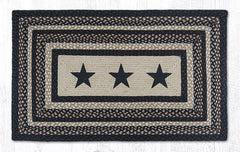 PP-313 Black Stars Oblong Print Rug