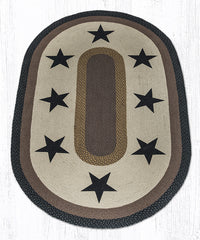 OP-099 Black Stars Oval Rug