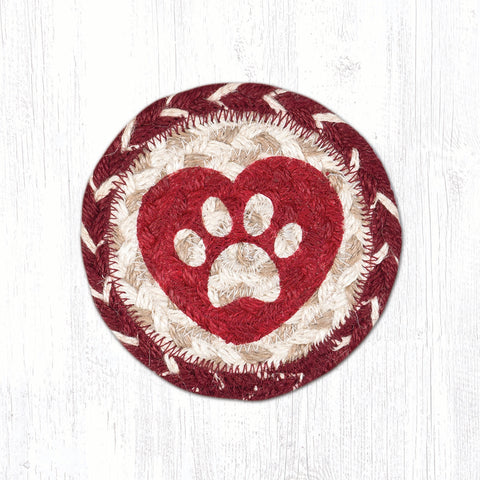 IC-9-117 Heart Paw Individual Coaster