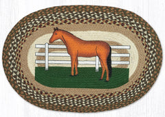 OP-657 Horse Oval Rug
