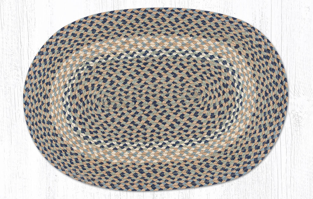 C-005 Blue/Natural Braided Rug