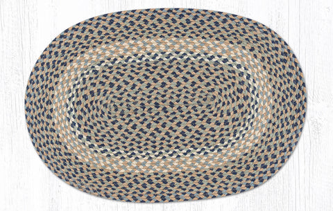 C-005 Blue and Natural Braided Rug