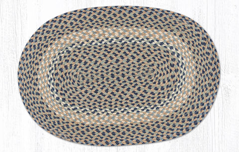 C-005 Blue and Natural Braided Rug 20