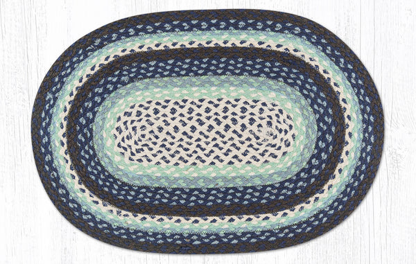 C-312 Blueberry/Cream Braided Rug | The Braided Rug Place