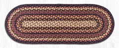 TR-371 Black Cherry/Chocolate/Cream Jute Table Runner